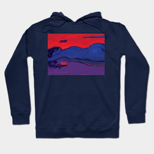 Red and blue Hoodie